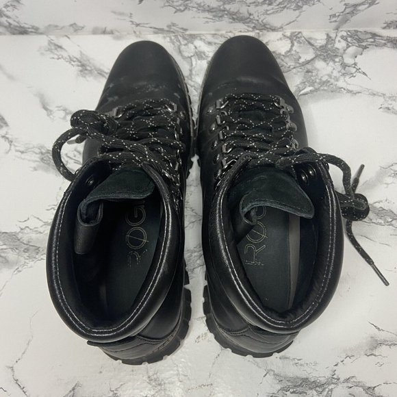 Cole Haan Zerogrand Hiker Boot Mens Size 8 Black Leather Waterproof Hiking Shoe - Picture 7 of 9